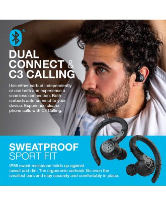 JLab Epic Air Sport ANC True Wireless Bluetooth 5 Earbuds | Headphones for Working Out | IP66 Sweatproof | 15-Hour Battery Life, 55-Hour Charging Case | Music Controls | 3 EQ Sound Settings