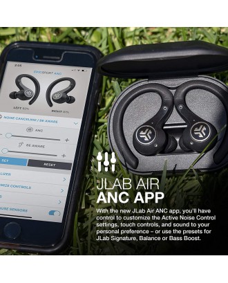 JLab Epic Air Sport ANC True Wireless Bluetooth 5 Earbuds | Headphones for Working Out | IP66 Sweatproof | 15-Hour Battery Life, 55-Hour Charging Case | Music Controls | 3 EQ Sound Settings